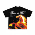 CAMISETA NEGRA OVERSIZE THE WINNING HORSE